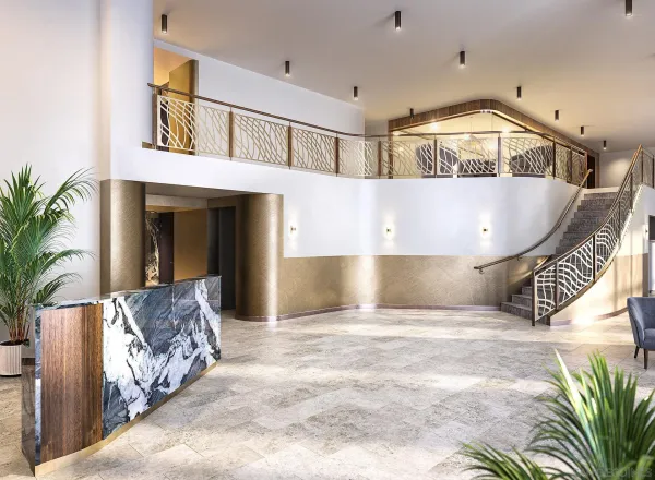 a view of entryway with a front door