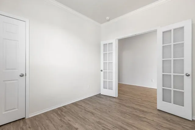 a view of a kitchen with a sink and a microwave