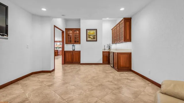 a bathroom with a shower and toilet