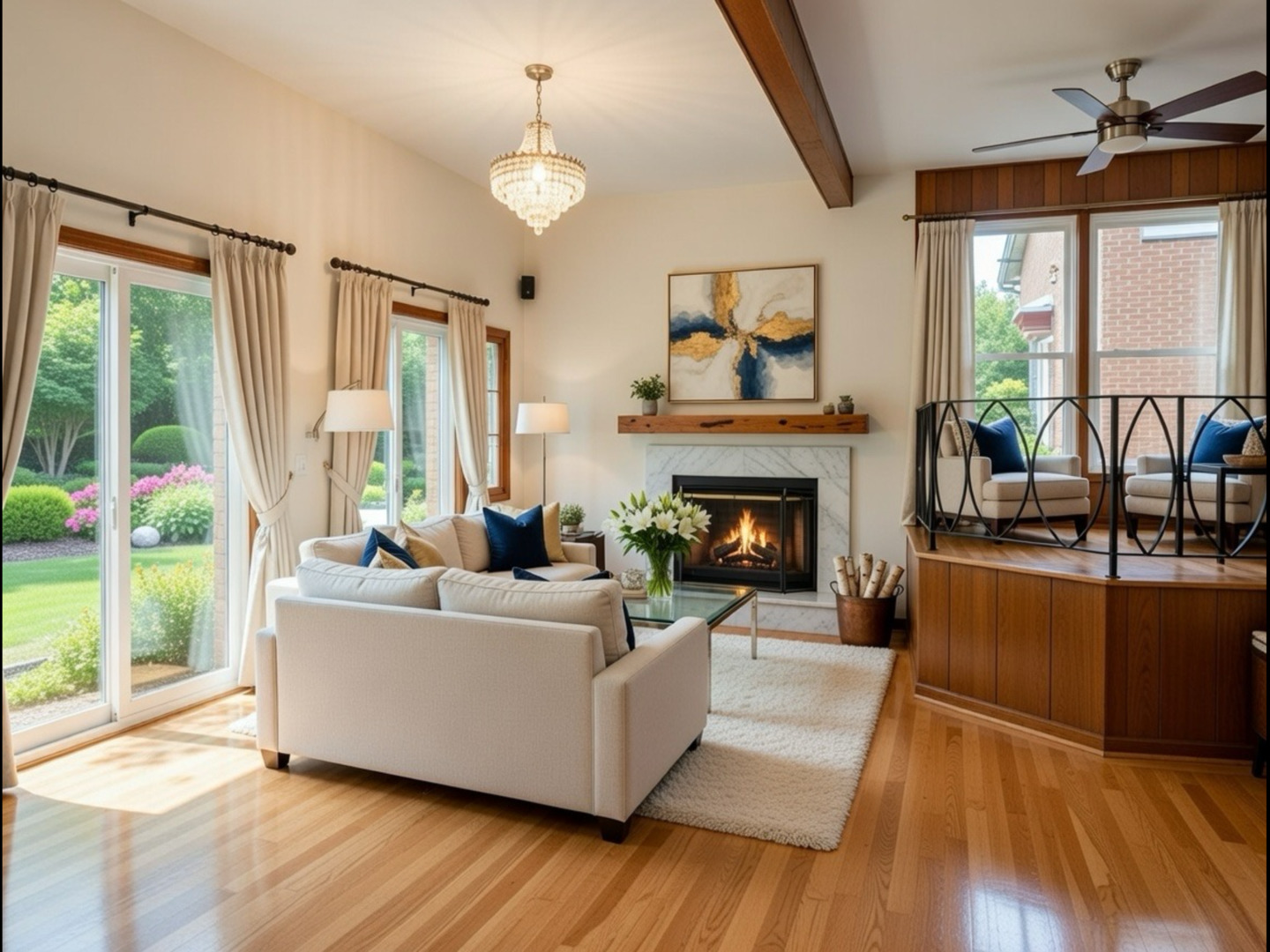 2222 South 15th Avenue North Riverside, IL 60546 - Photo 4 of 42 a living room with furniture and a fireplace