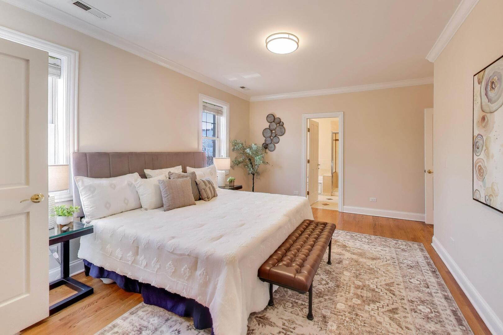 1400 West George Street, Unit 3 Chicago, IL 60657 - Photo 18 of 46 a bedroom with a bed and a table
