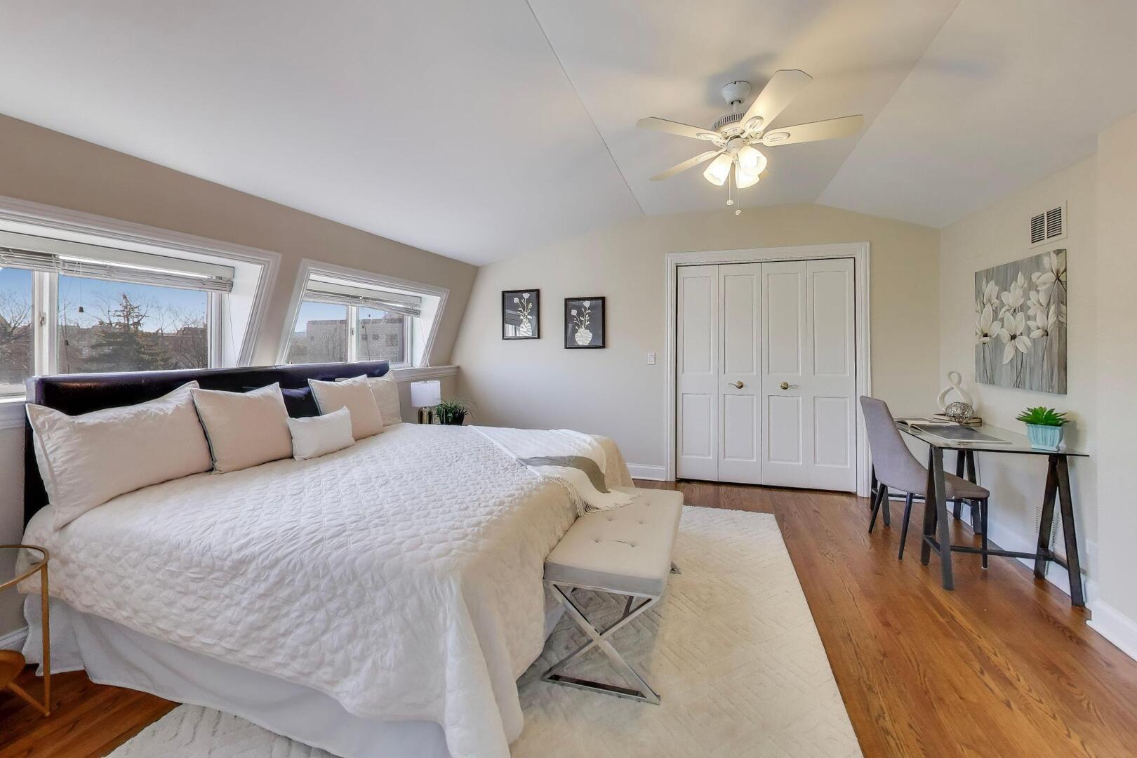 1400 West George Street, Unit 3 Chicago, IL 60657 - Photo 32 of 46 a bed room with a bed and a table