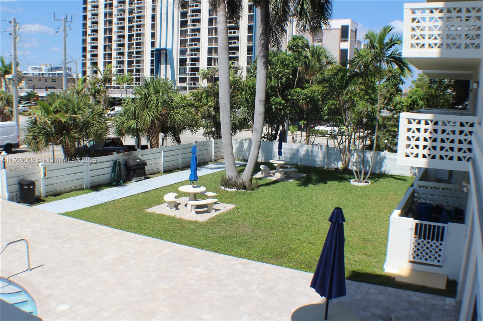 1901 South Ocean Drive, Unit 207 Hollywood, FL 33019 - Photo 42 of 47 a view of a backyard with sitting area