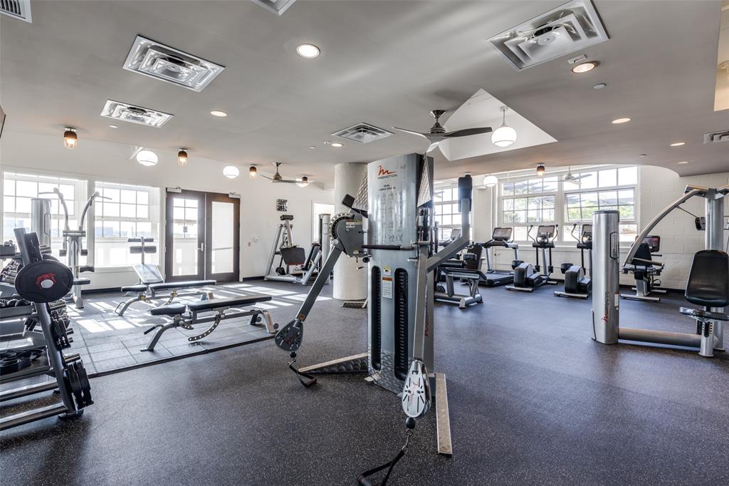 2600 West 7th Street, Unit 1311 Fort Worth, TX 76107 - Photo 23 of 25 a view of a room with gym equipment