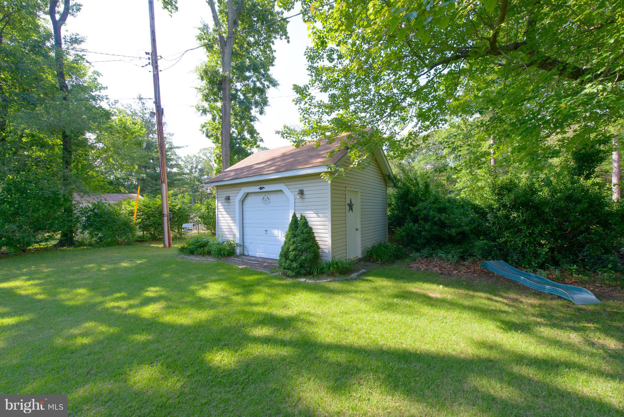 Large Shed in Backyard