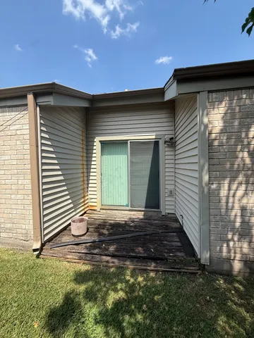 a backyard of a house