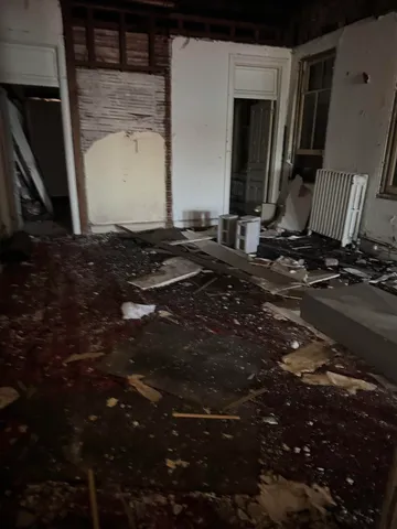 a front view of a house with shower