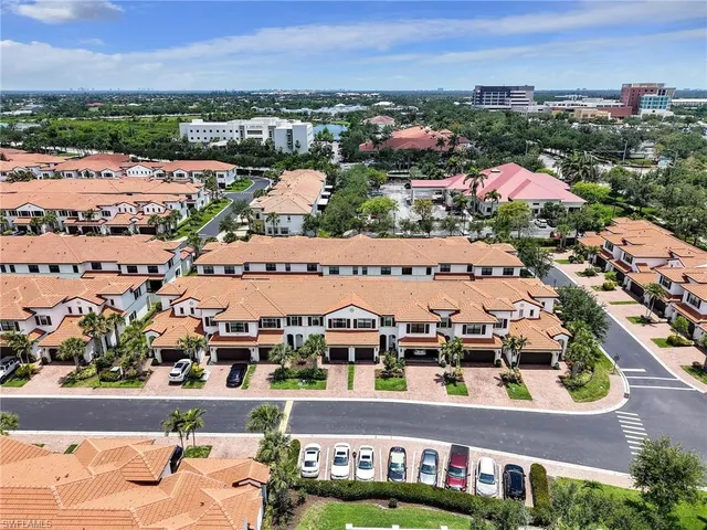 an aerial view of multiple house