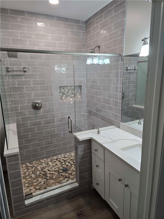 2863 Maysville Road Commerce, GA 30529 - Photo 4 of 15 a bathroom with a shower and a sink