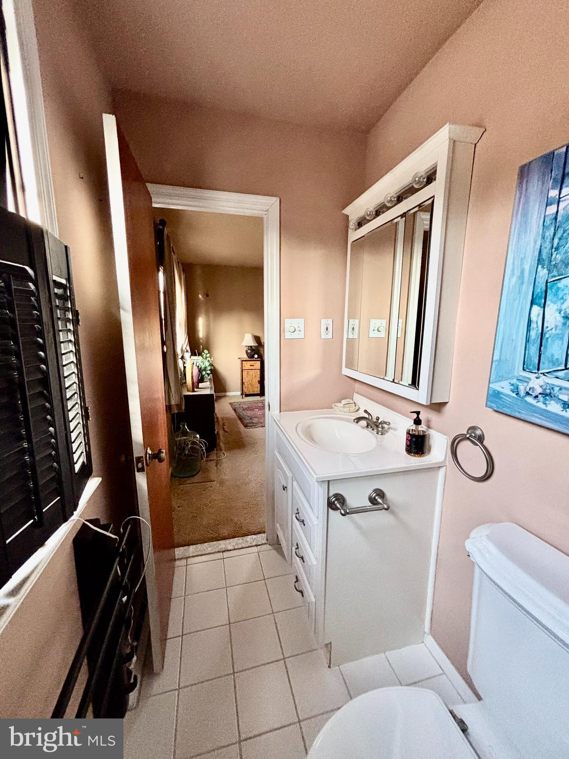 511 Boundary Road Pitman, NJ 08071 - Photo 21 of 30 a bathroom with a sink a toilet and a mirror