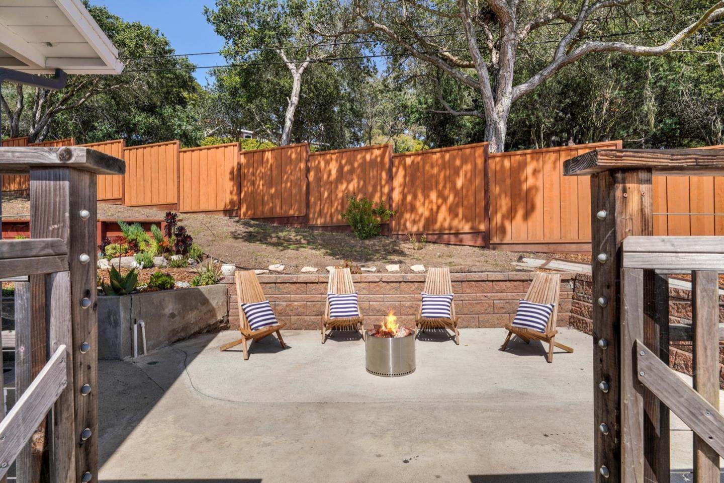 7440 Viewpoint Road Aptos, CA 95003 - Photo 19 of 39 a view of roof deck with plants and trees