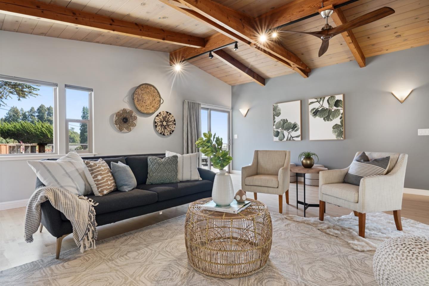 7440 Viewpoint Road Aptos, CA 95003 - Photo 20 of 39 a living room with furniture and a large window