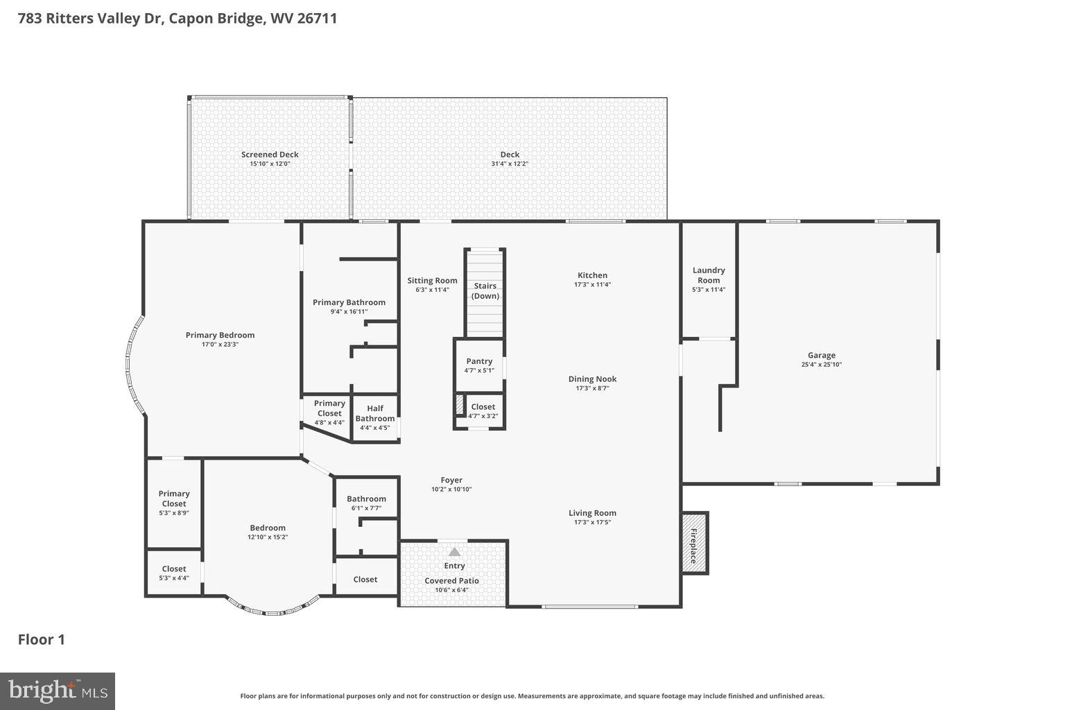 783 Ritters Valley Drive Capon Bridge, WV 26711 - Photo 71 of 73 Main Level Floor Plans