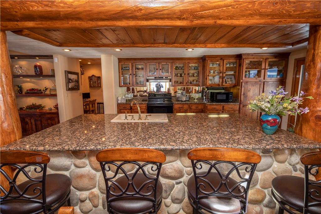 183 County Road 534 Breckenridge, CO 80424 - Photo 9 of 34 a kitchen with stainless steel appliances granite countertop a sink and a wooden cabinets