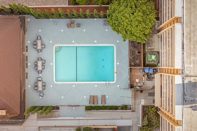 a view of a city with tall buildings