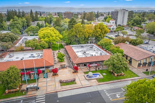 an aerial view of a city