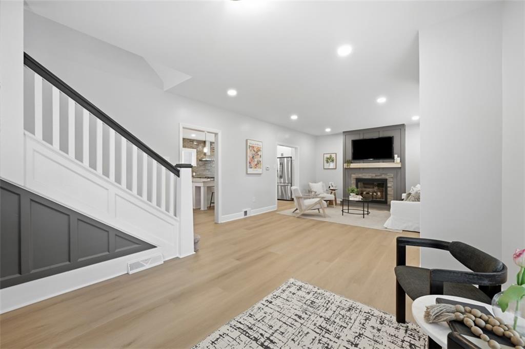 338 4th Street Beaver, PA 15009 - Photo 13 of 50 a view of entryway livingroom and hall with wooden floor