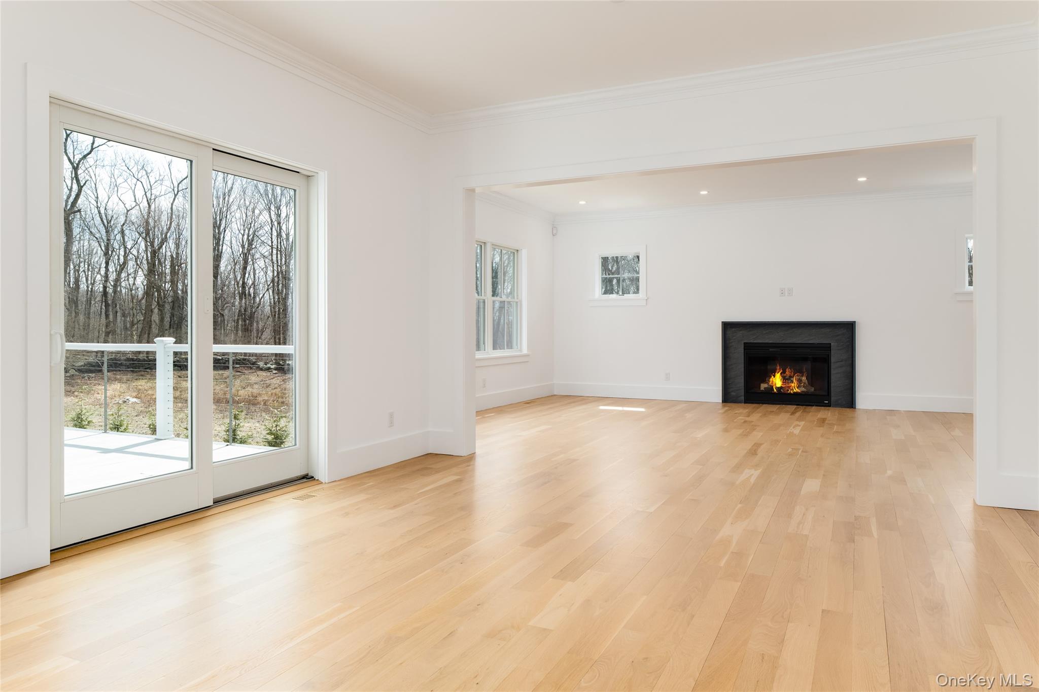 63 Buckout Road West Harrison, NY 10604 - Photo 16 of 34 a view of an empty room with a window and a fireplace
