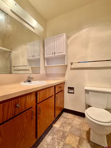 a bathroom with a sink and a toilet