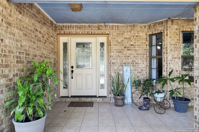 a view of a entryway door of the house