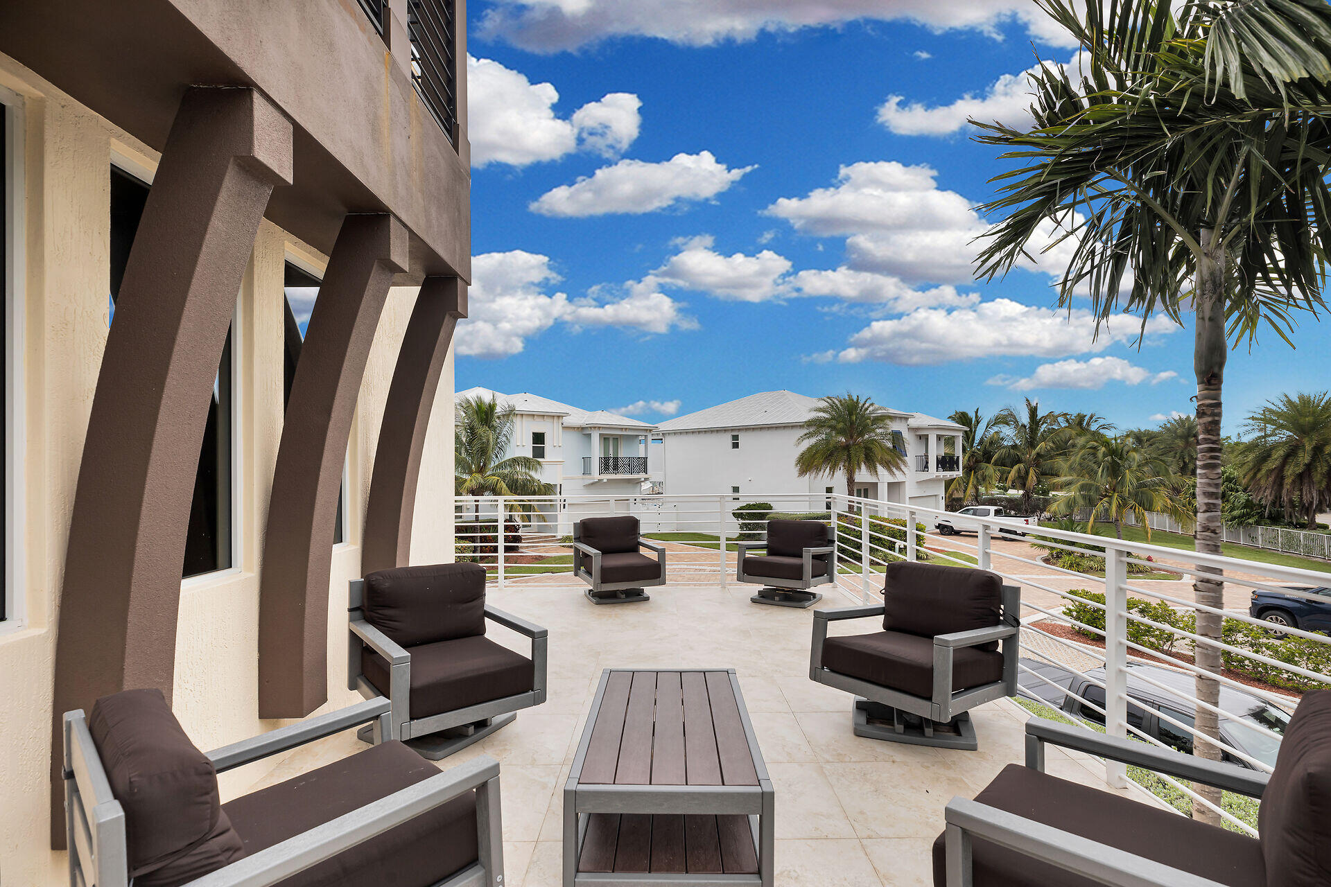 451 Sombrero Beach Road Marathon, FL 33050 - Photo 52 of 55 a view of roof deck with seating space and a potted plant
