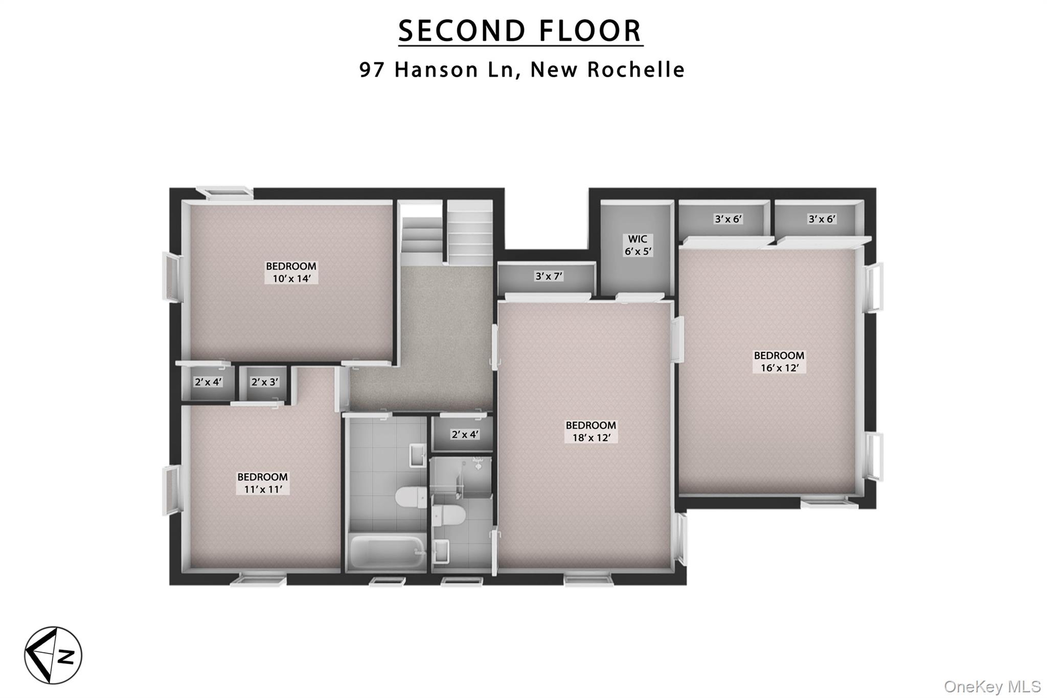 97 Hanson Lane New Rochelle, NY 10804 - Photo 41 of 43 Second Floor Layout