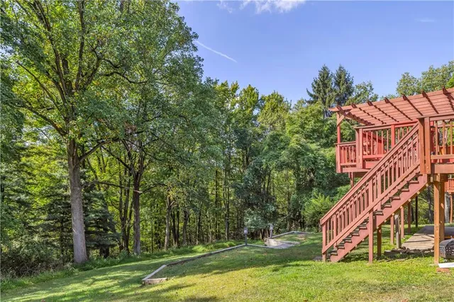a view of a house with a park