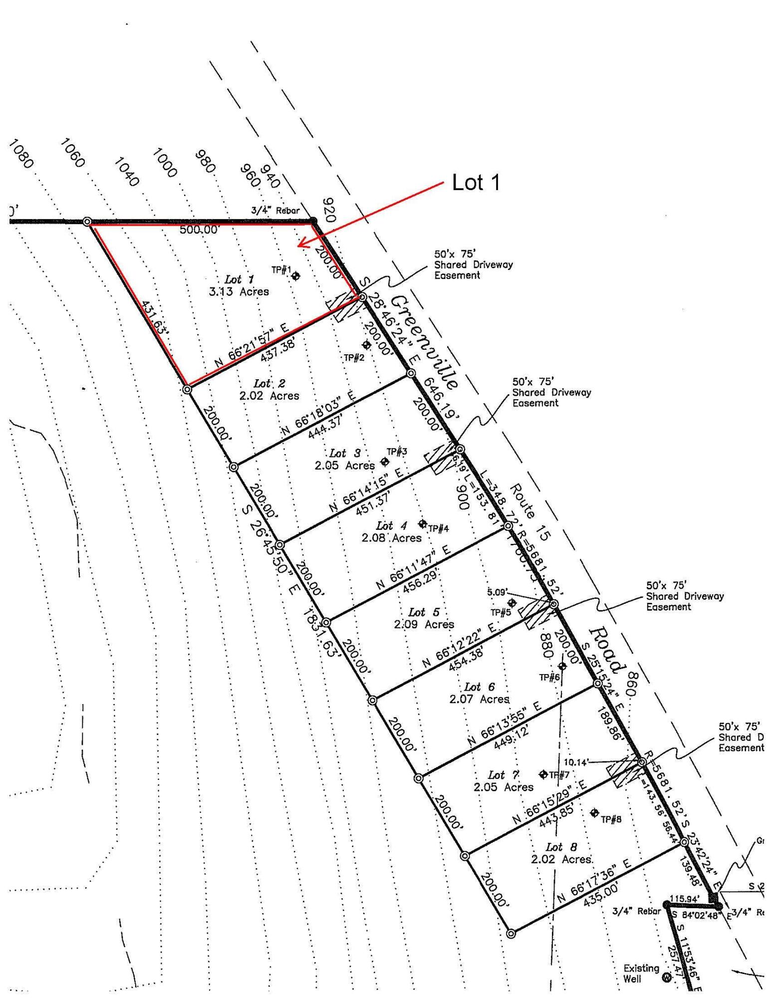 L1 Greenville Road Monson, ME 04464 - Photo 3 of 3 survey showing lot 1
