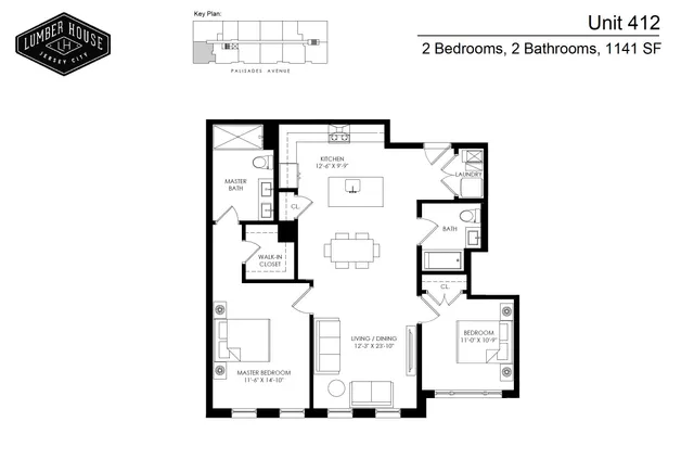 $3,915 | 418 Palisade Avenue, Unit 412, Jersey City, NJ 07307