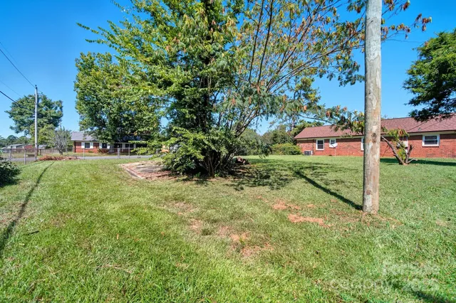 a view of a backyard with a garden