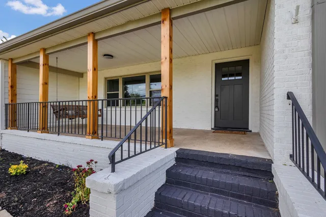 a view of outdoor space with seating area