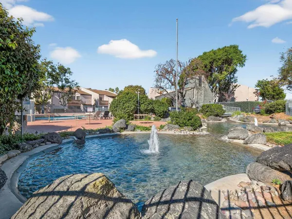 a view of a yard with an outdoor space