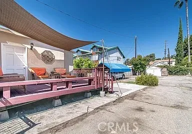 a outdoor view with a sitting space