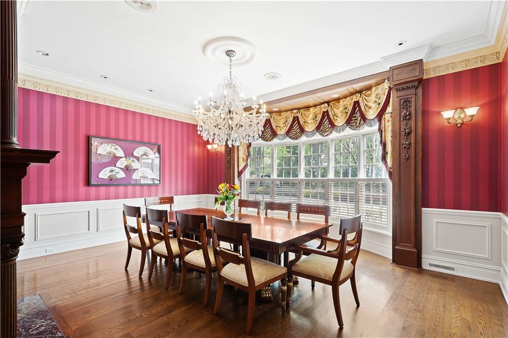 125 Froebe Road Venetia, PA 15367 - Photo 13 of 50 a view of a dining room with furniture wooden floor and chandelier