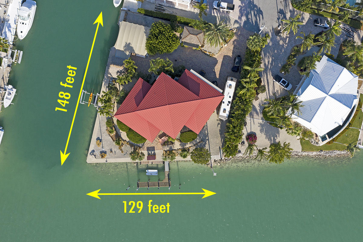 155 Severino Drive Islamorada, FL 33036 - Photo 7 of 9 Waterfront Dimensions