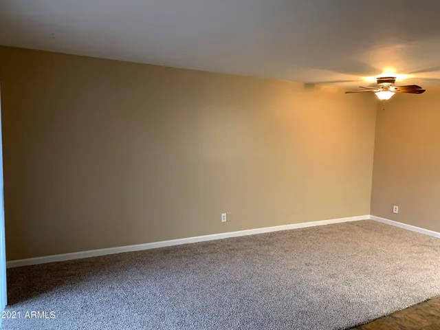 a view of small space with empty racks