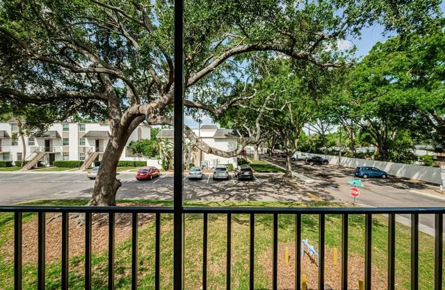 a view of a porch with a yard