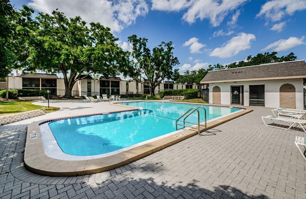 801 Russell Lane, Unit 255 Brandon, FL 33510 - Photo 37 of 38 swimming pool view with a seating space and a garden view