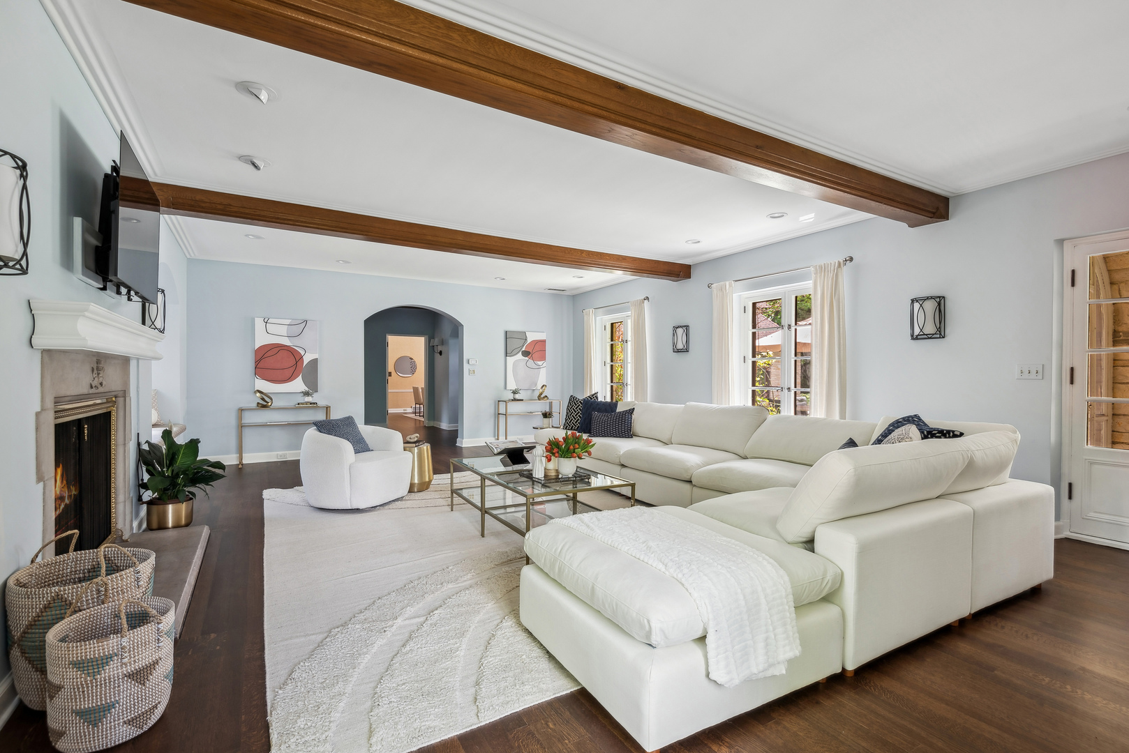 2743 Illinois Road Wilmette, IL 60091 - Photo 8 of 61 a living room with furniture fireplace and a window