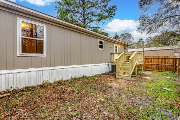 a view of a wooden fence