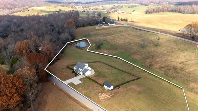 a view of a lake with outdoor space