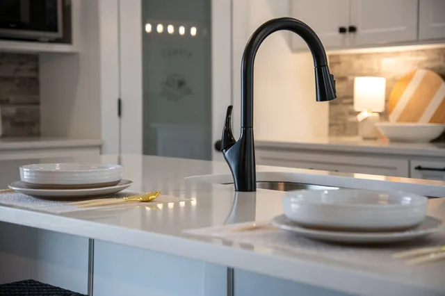 a close view of a utility room with a fireplace