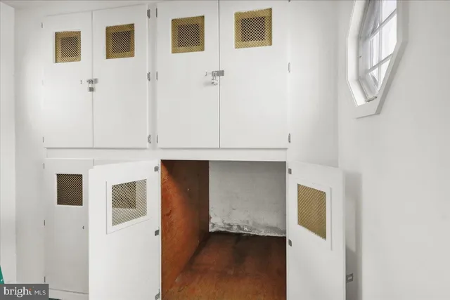 a view of storage and utility room