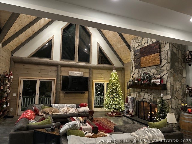 4119 Minnie Hall Road Autryville, NC 28318 - Photo 15 of 16 a living room with furniture and a fireplace