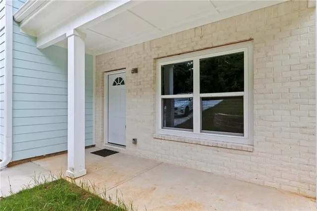 a view of front door of a house