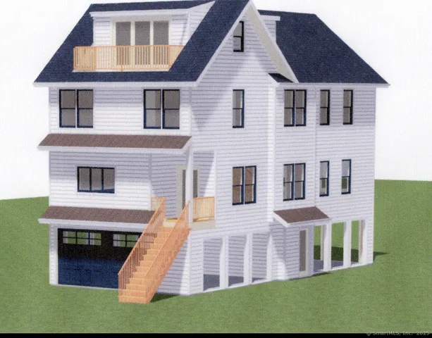 a view of a brick building next to a yard