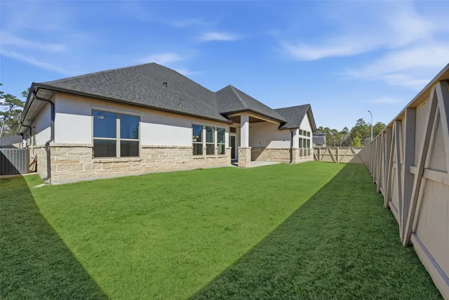 a house view with a garden space