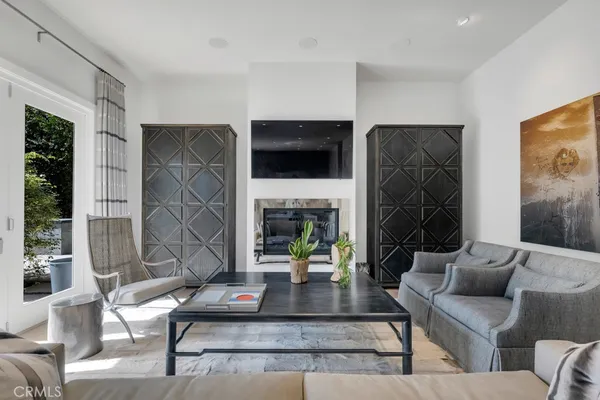 a large kitchen with a large counter top