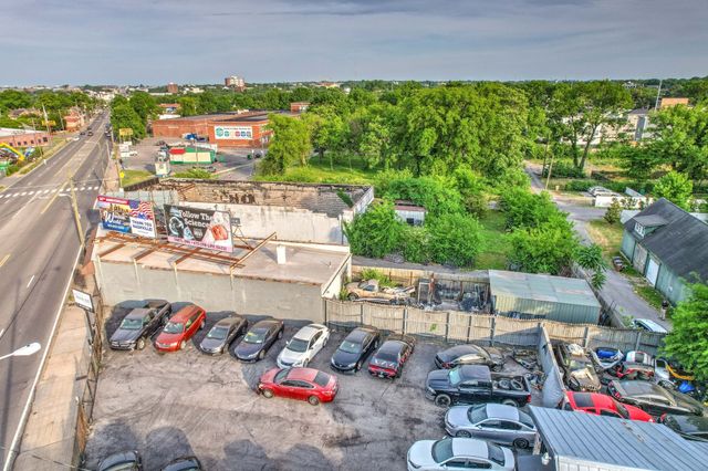 an aerial view of a city
