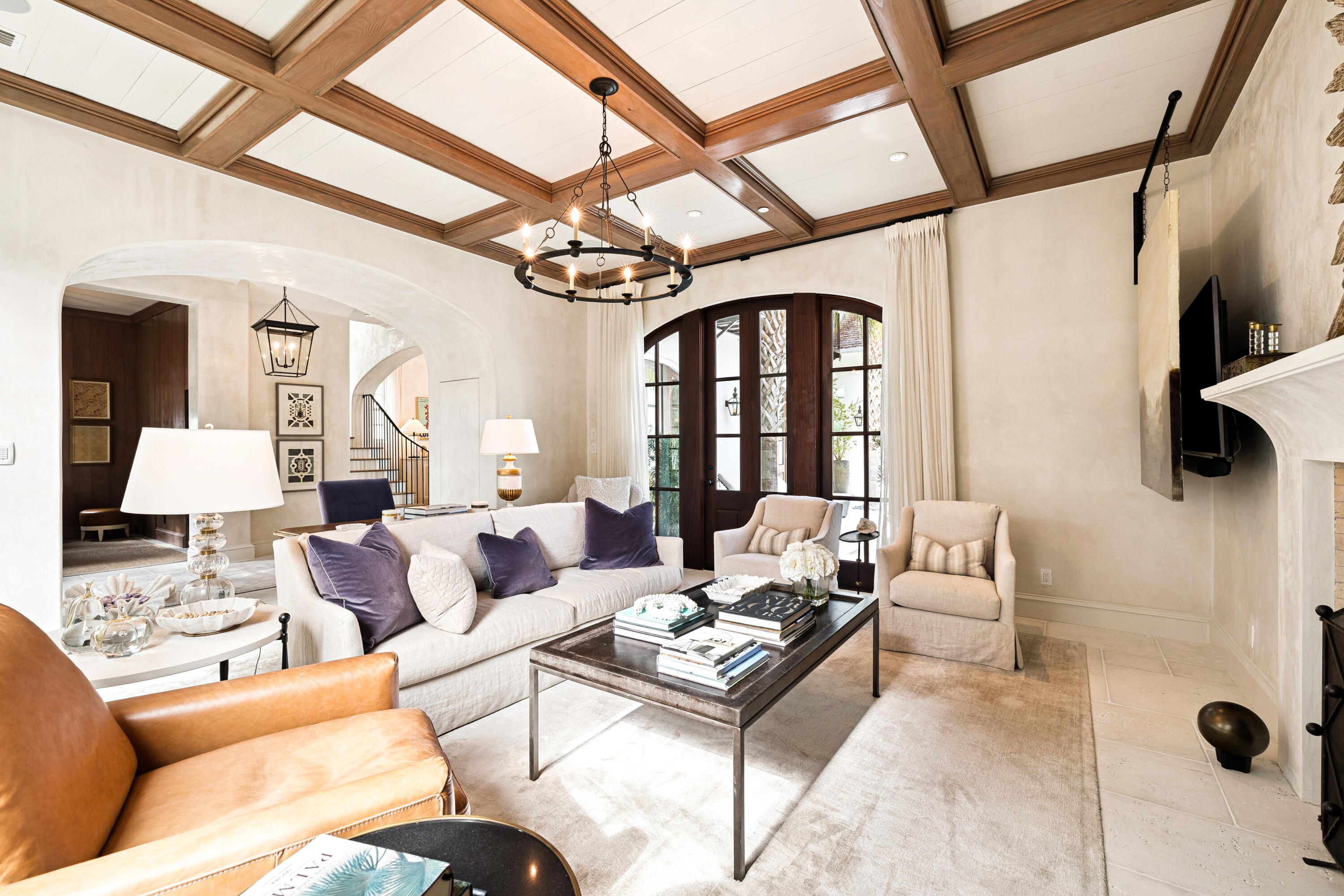 78 West Kingston Road Inlet Beach, FL 32461 - Photo 11 of 75 a living room with furniture and a chandelier